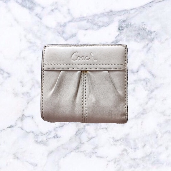 Coach Handbags - Authentic Coach Mini Wallet Beige